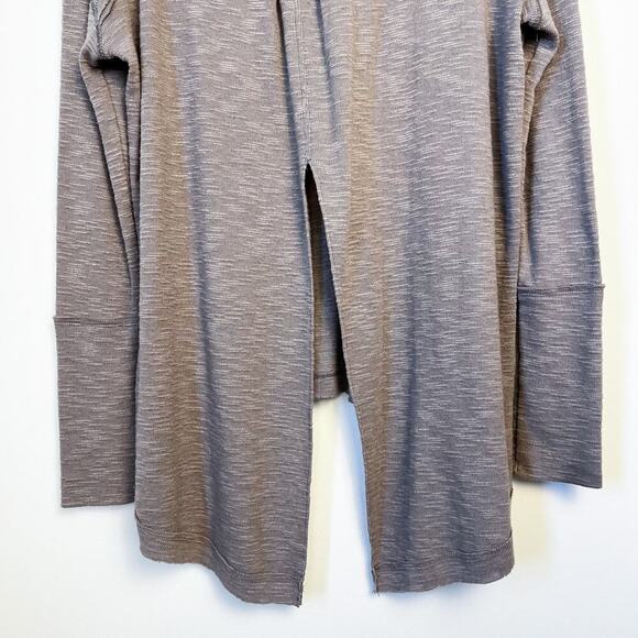 Free People We the Free Split Back Hi-Lo Turtleneck Top Stone Gray Small Lagom - Picture 8 of 13